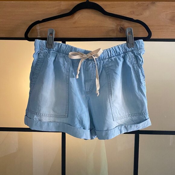 Anthropologie Cloth & Stone Chambray Shorts Size M - Picture 4 of 6